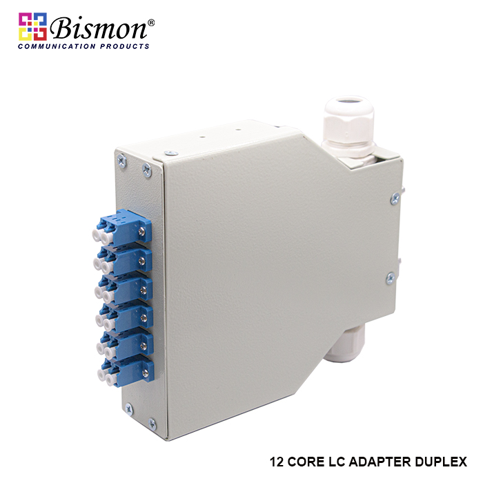 DIN-Rail 12 Core LC Duplex Wall Box fiber optic+LC Adapter Single-mode